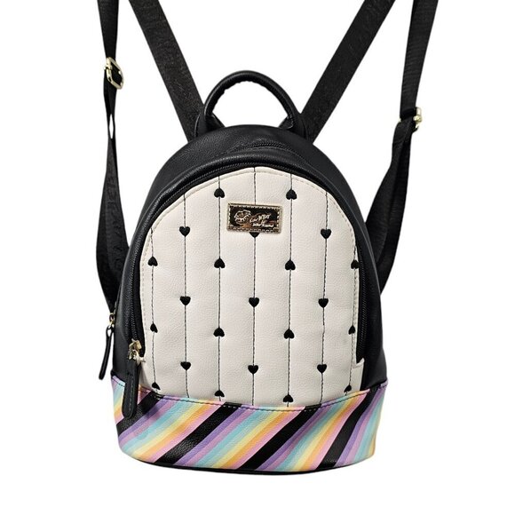 Betsey Johnson Rainbow & Heart Black Backpack main image 7